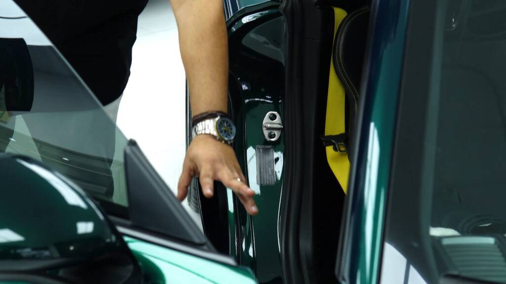 Porsche Cayman GT4 after a full colour change to green at Apex Detail Studio Dubai