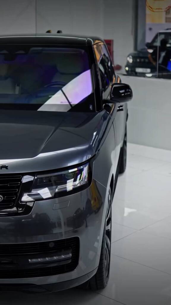 Range Rover front three-quarter in grey colour PPF at Apex Detail Studio Dubai