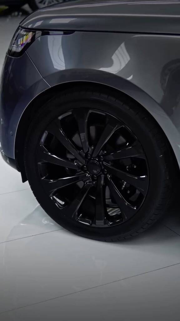 Range Rover rear wheel arch in grey colour PPF at Apex Detail Studio Dubai
