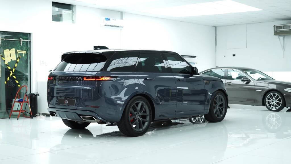 Range Rover Sport rear three quarter after PPF at Apex