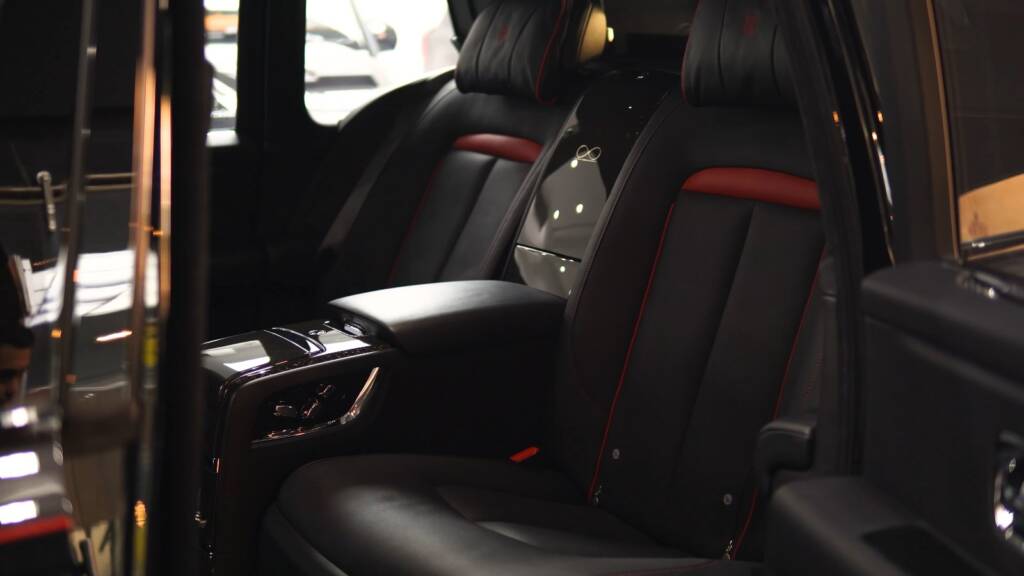 Rolls-Royce Cullinan rear cabin after interior detail Dubai