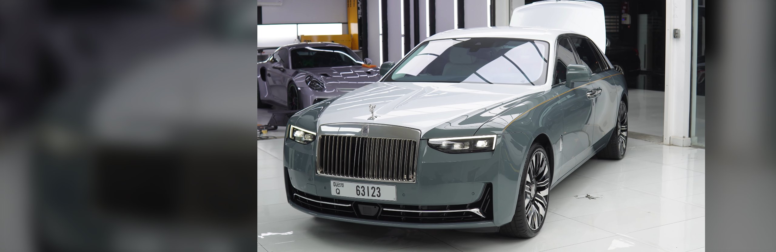 Rolls-Royce Ghost Two-Tone PPF in Dubai: Clear Body, White Upper