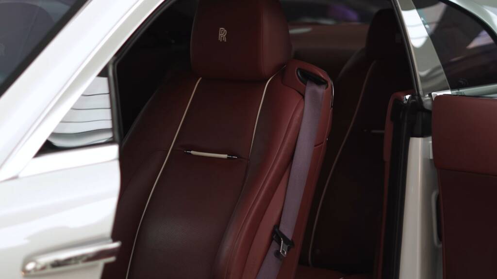 Rolls-Royce Wraith red leather interior after cleaning