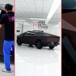 Tesla Cybertruck Brown Colour PPF and Tint in Dubai
