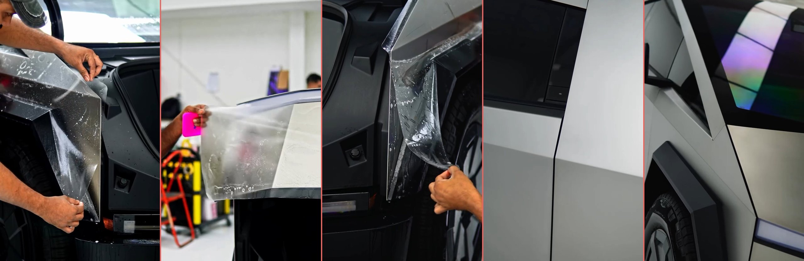 Tesla Cybertruck Full PPF in Dubai: Protecting Stainless Steel, and Three Cybertrucks at Once