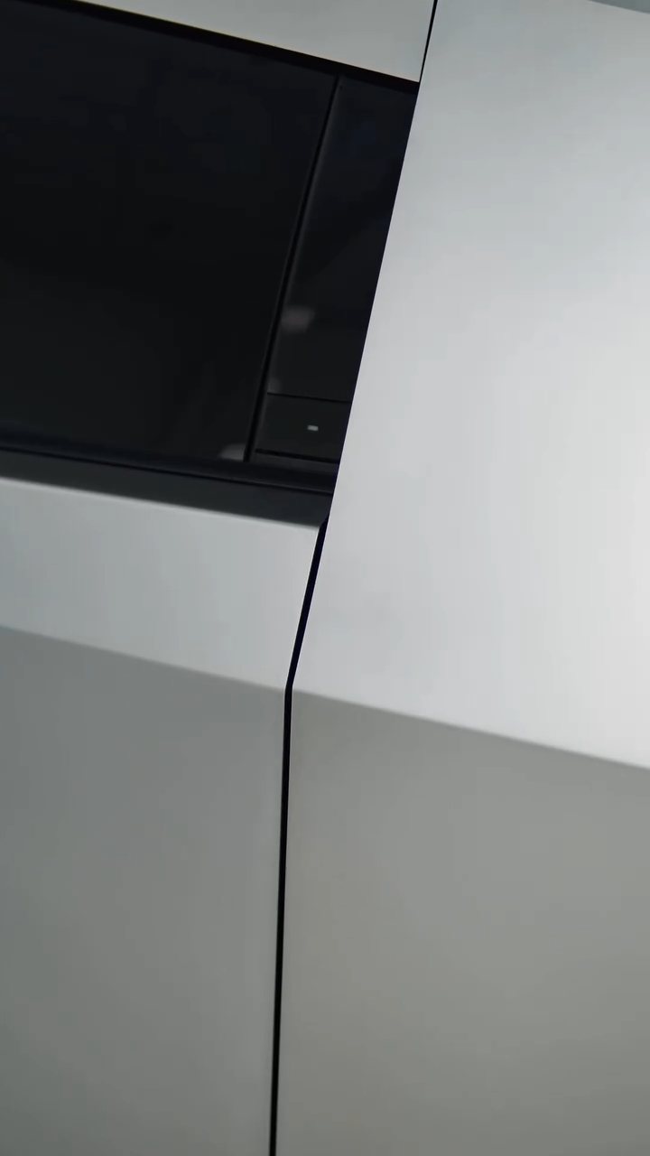 Clean PPF finish at the Tesla Cybertruck door gap in Dubai