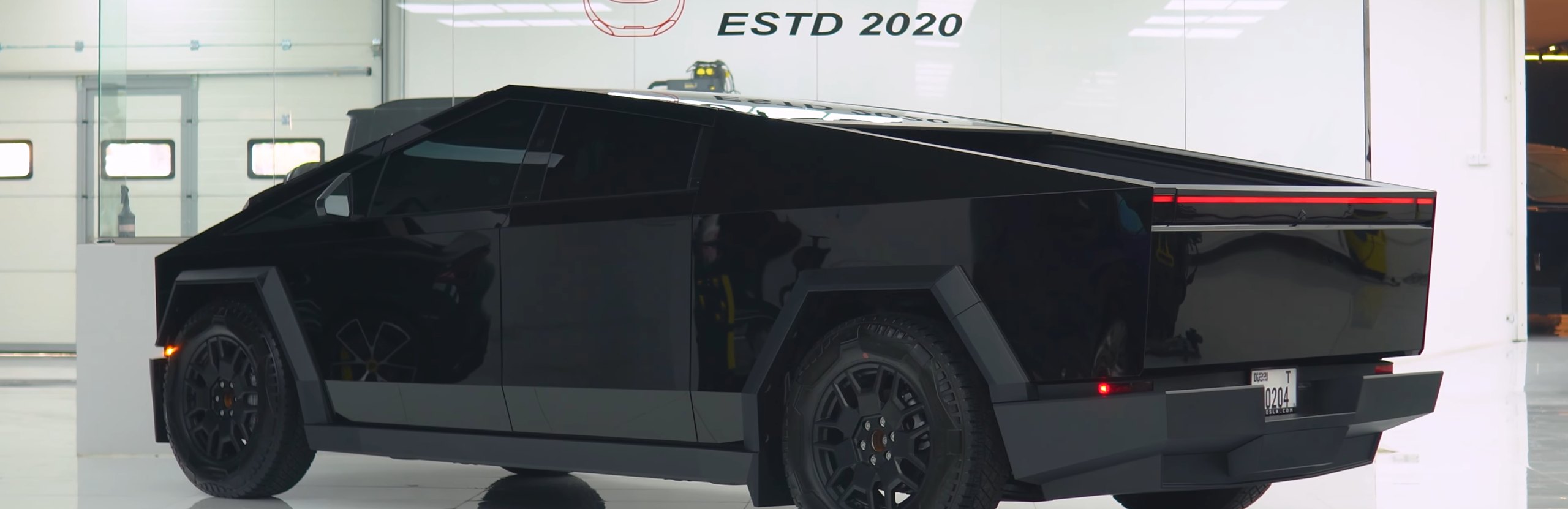 Tesla Cybertruck Gloss Black Colour PPF in Dubai: Stainless to Black