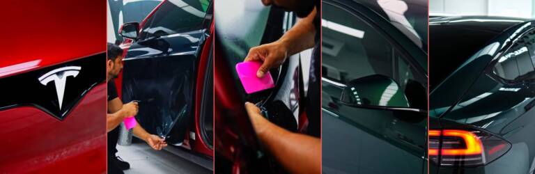 Tesla Model X Colour Change in Dubai: Red to Emerald Green with Colour PPF