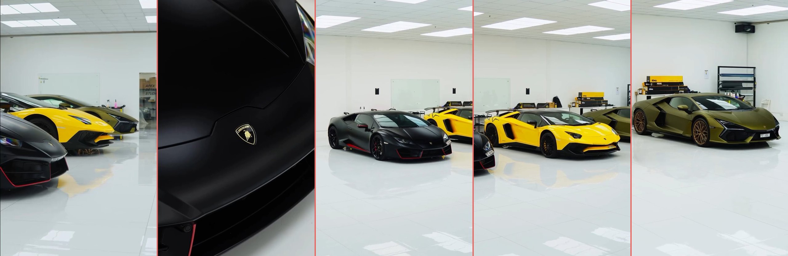 Lamborghini Detailing in Dubai: Aventador SV, Huracan and Revuelto in One Studio