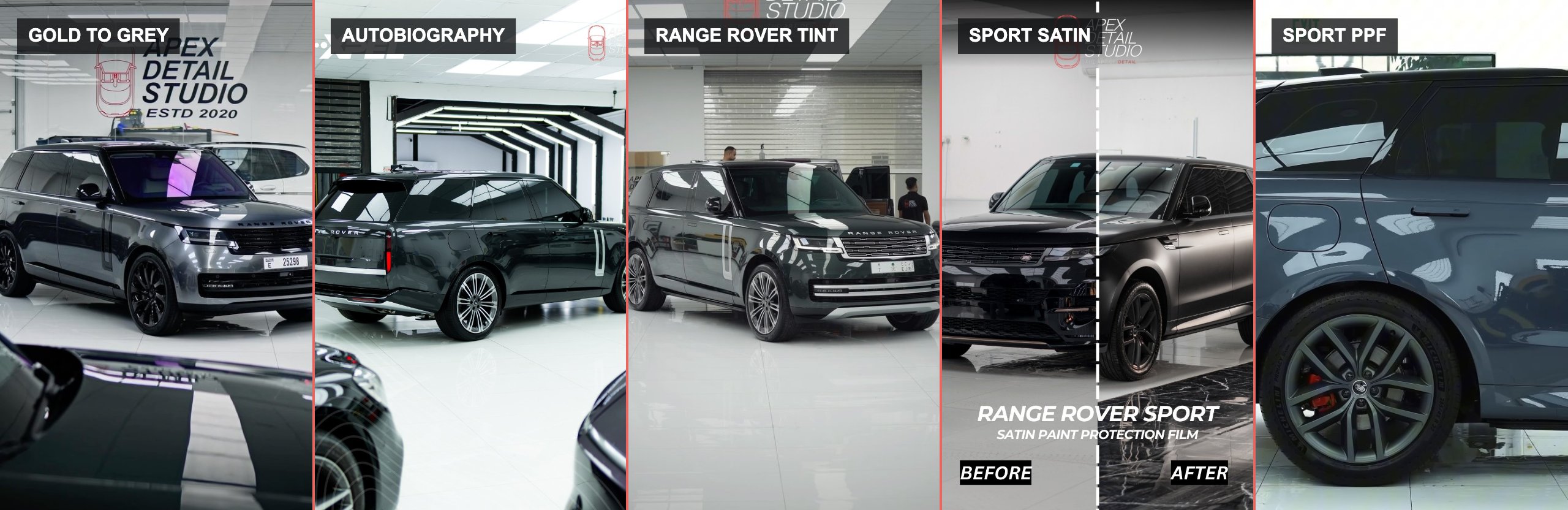 Why Choose Apex Detail Studio for Range Rover PPF in Dubai